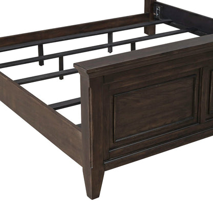 King Uph Bed in Rubberwood Solids & Split Heart White Oak Veneers