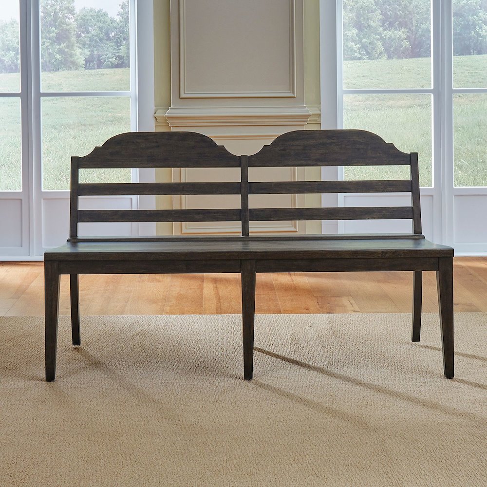 Paradise Valley Ladder Back Bench (RTA) - Saddle Brown