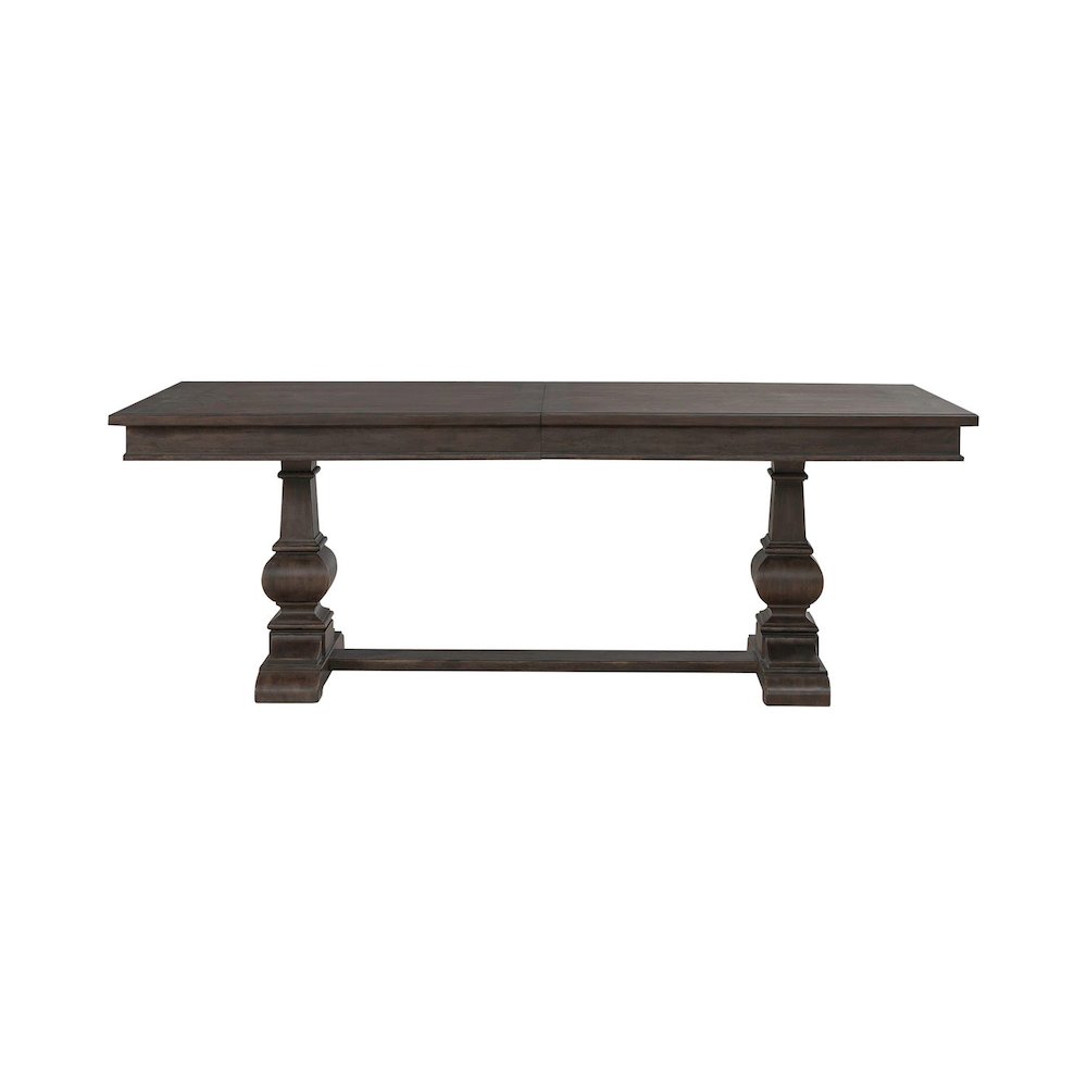 Paradise Valley Trestle Table 18" Removable Leaf - Saddle Brown Oak