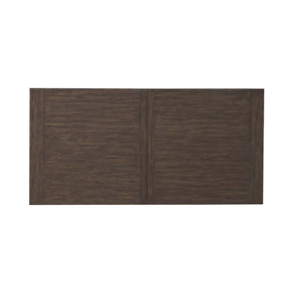 Paradise Valley Trestle Table 18" Removable Leaf - Saddle Brown Oak