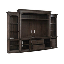 Paradise Valley Entertainment Center with Piers for Living Room - Saddle Brown