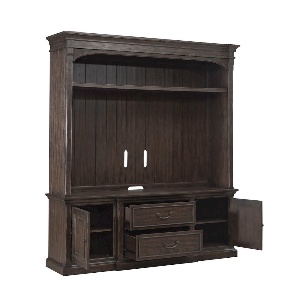 Paradise Valley Entertainment Center for Living Room - Saddle Brown