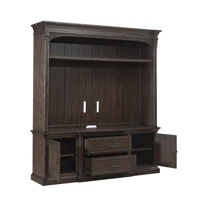 Paradise Valley Entertainment Center for Living Room - Saddle Brown