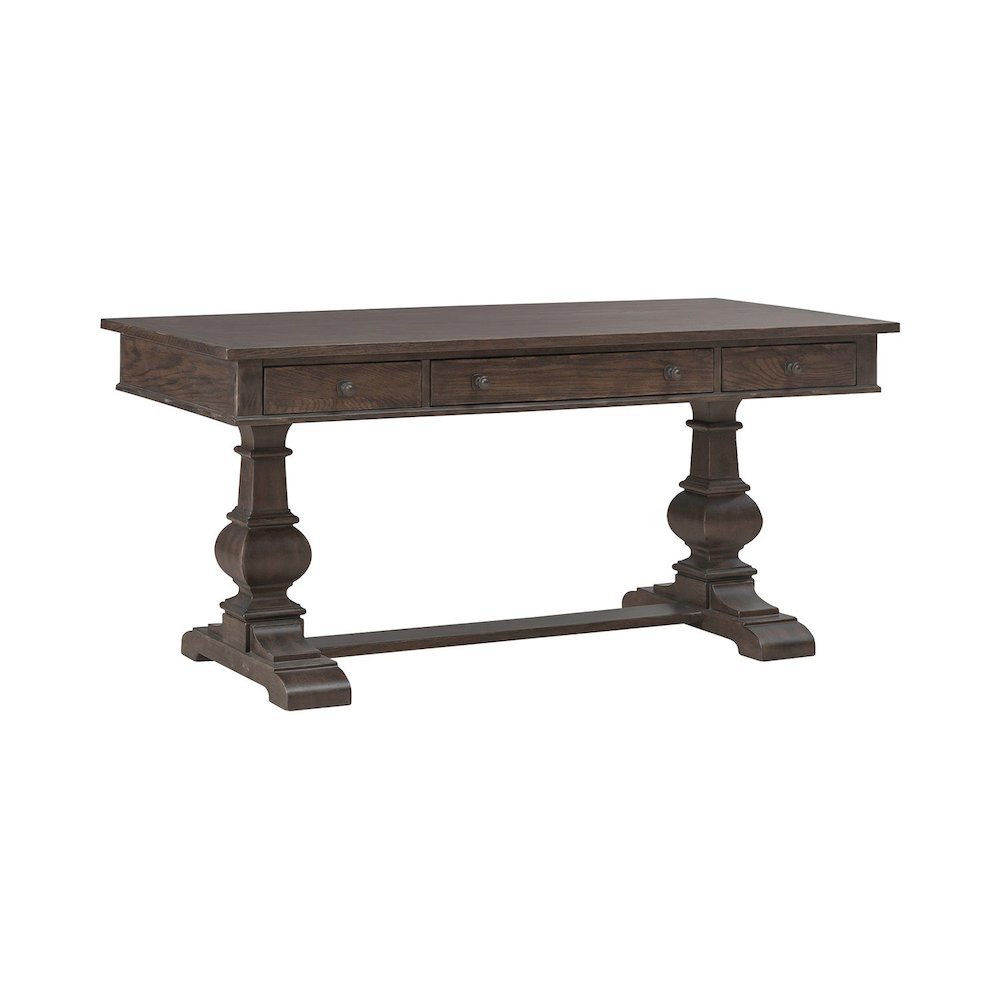 Paradise Valley Writing Desk with Keyboard Tray Home Office - Brown Oak Wood