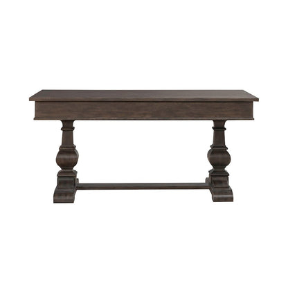 Paradise Valley Writing Desk with Keyboard Tray Home Office - Brown Oak Wood