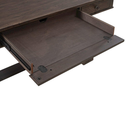 Paradise Valley Writing Desk with Keyboard Tray Home Office - Brown Oak Wood