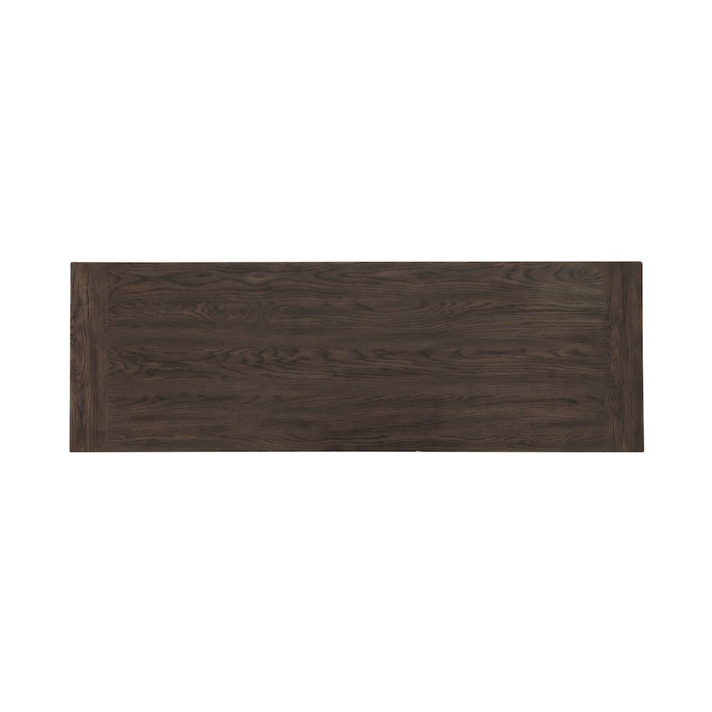File Credenza with 3 File Storage Drawers Home Office - Saddle Brown Oak Wood