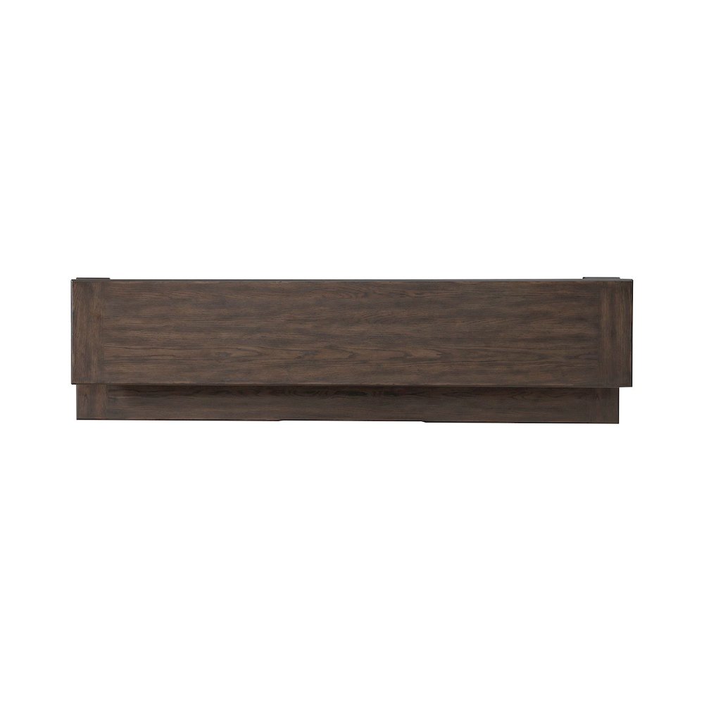 Console Bar Table Traditional - AC USB Charging Station - Saddle Brown Oak Wood