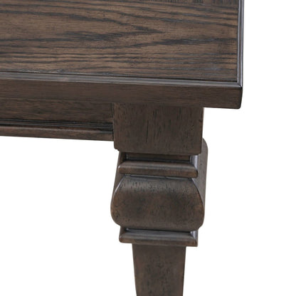 Paradise Valley Rectangular Leg Table 18" Self-Storing Leaf - Saddle Brown Oak