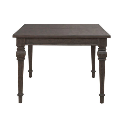 Paradise Valley Rectangular Leg Table 18" Self-Storing Leaf - Saddle Brown Oak
