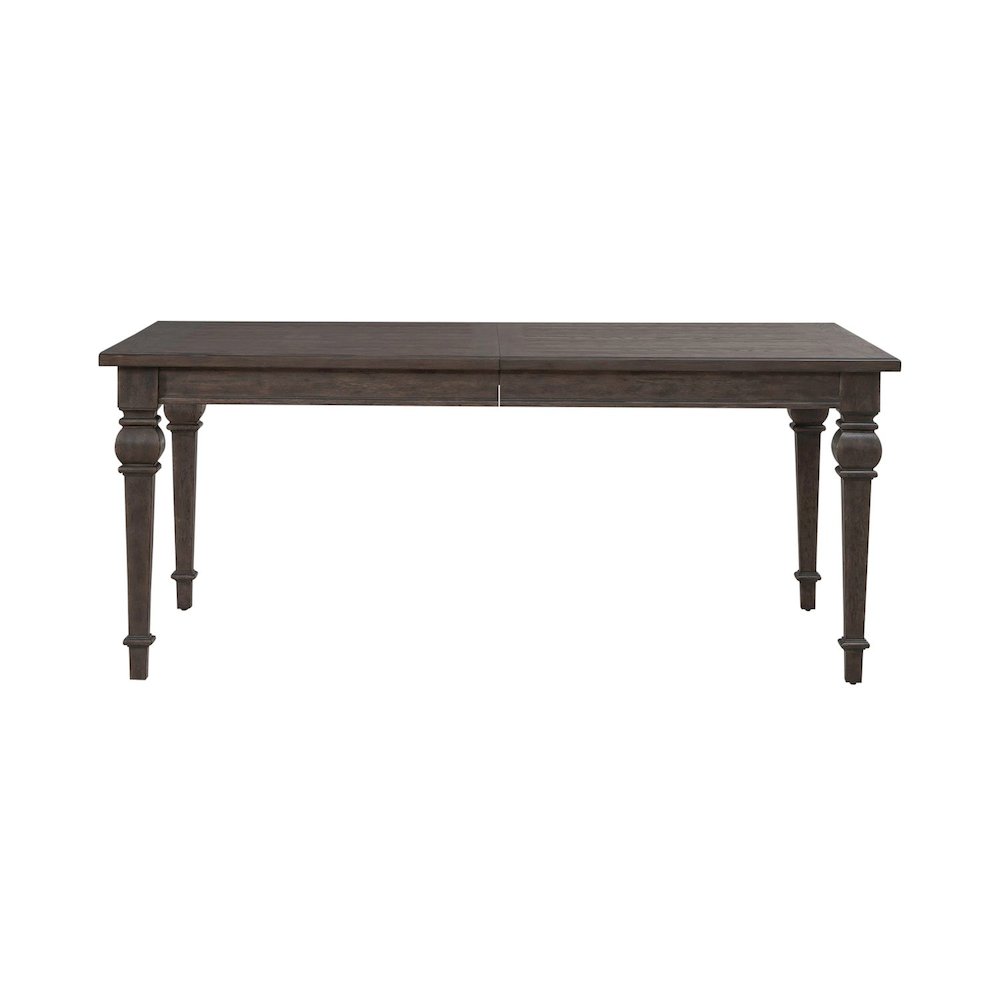 Paradise Valley Rectangular Leg Table 18" Self-Storing Leaf - Saddle Brown Oak