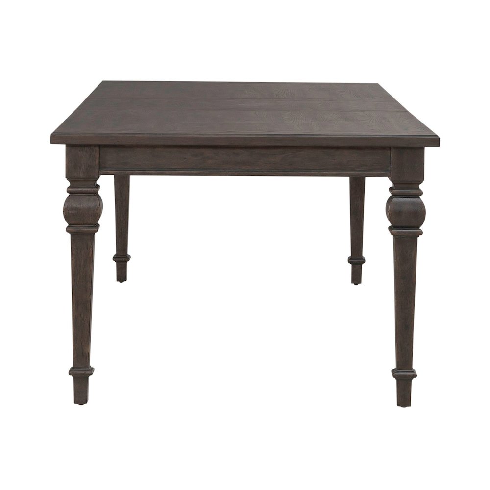 Paradise Valley Rectangular Leg Table 18" Self-Storing Leaf - Saddle Brown Oak