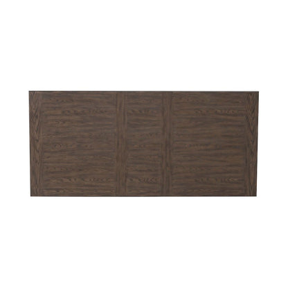 Paradise Valley Rectangular Leg Table 18" Self-Storing Leaf - Saddle Brown Oak