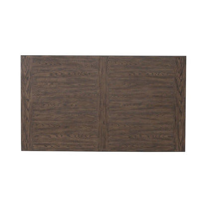 Paradise Valley Rectangular Leg Table 18" Self-Storing Leaf - Saddle Brown Oak