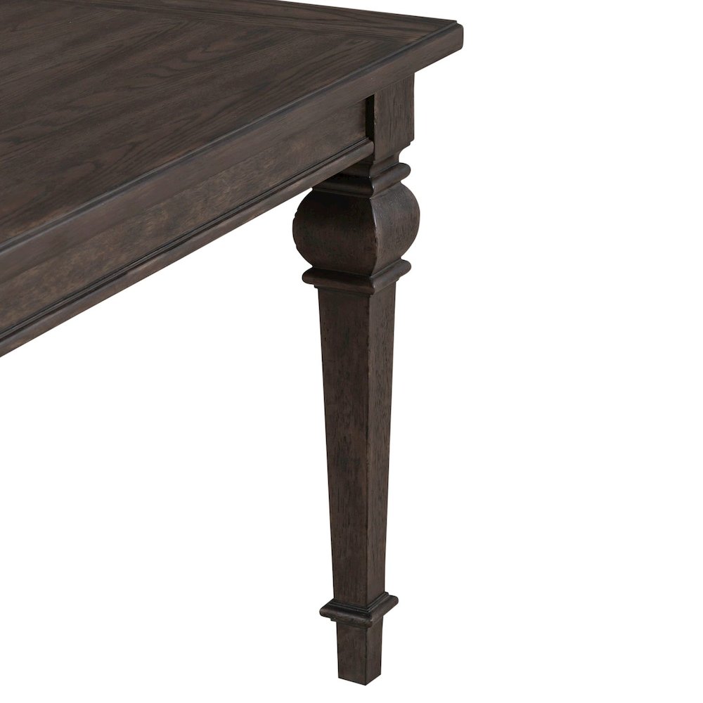 Paradise Valley Rectangular Leg Table 18" Self-Storing Leaf - Saddle Brown Oak