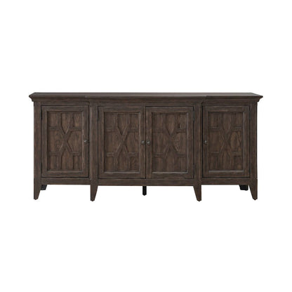 Paradise Valley 76 Inch TV Console for Living Room  - Saddle Brown