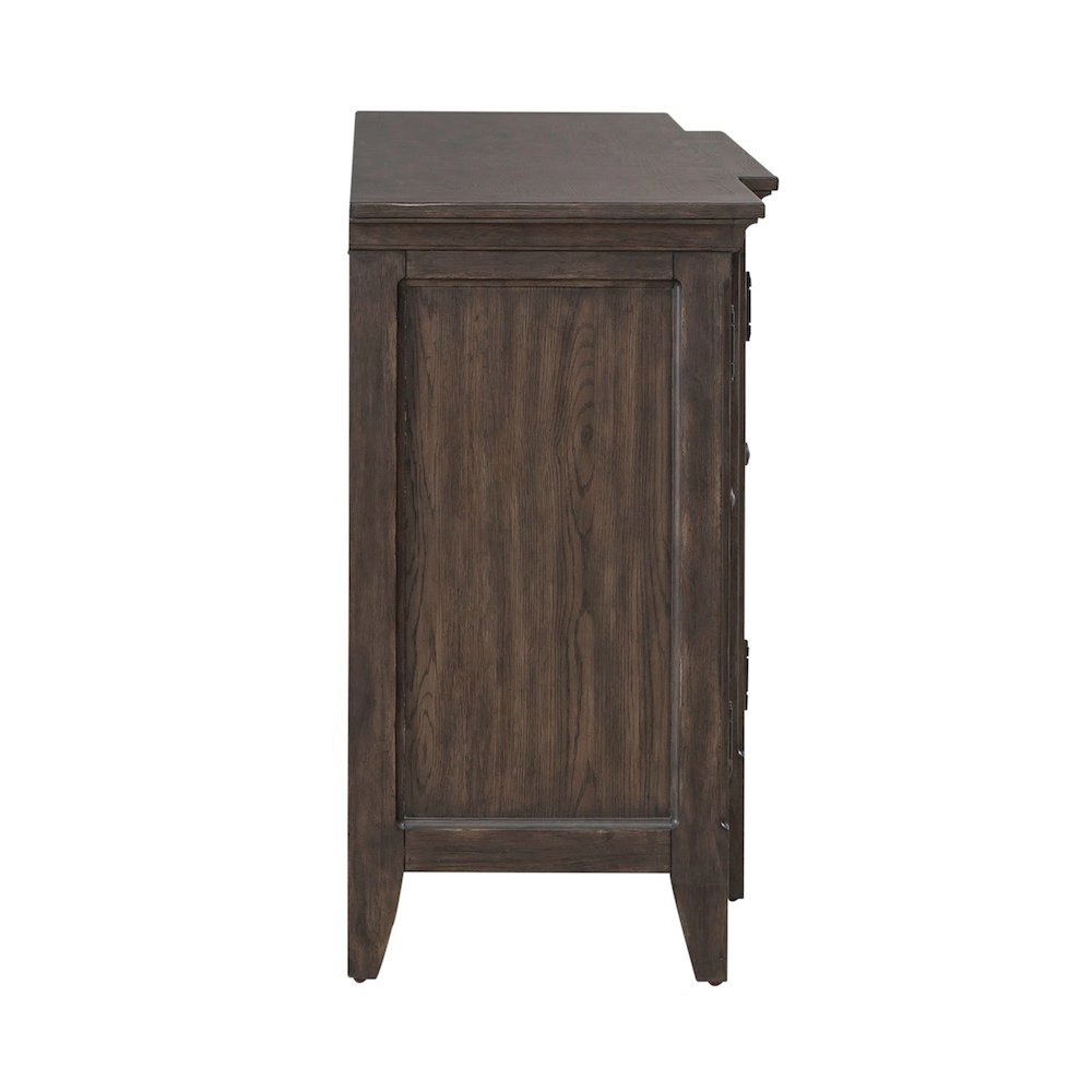 Paradise Valley 76 Inch TV Console for Living Room  - Saddle Brown