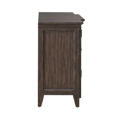 Paradise Valley 76 Inch TV Console for Living Room  - Saddle Brown