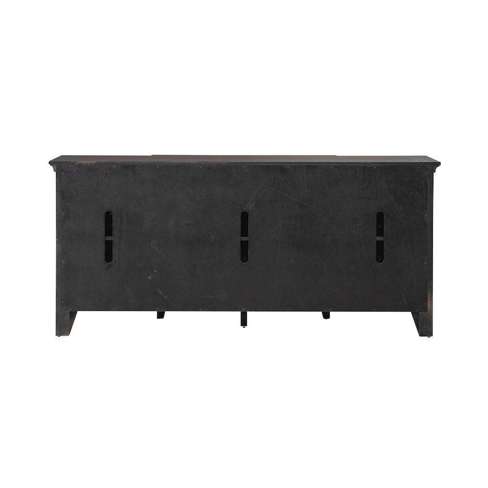 Paradise Valley 76 Inch TV Console for Living Room  - Saddle Brown
