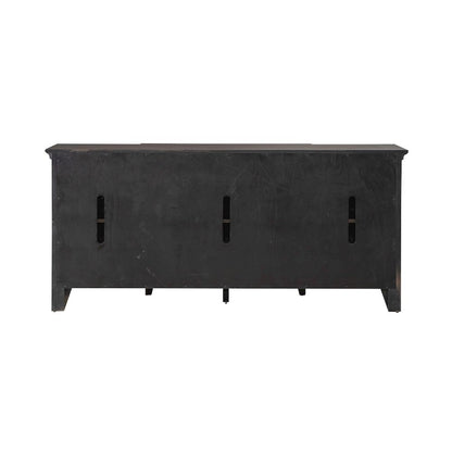 Paradise Valley 76 Inch TV Console for Living Room  - Saddle Brown