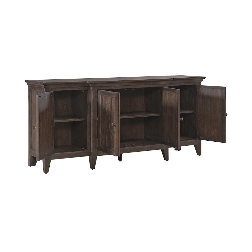 Paradise Valley 76 Inch TV Console for Living Room  - Saddle Brown