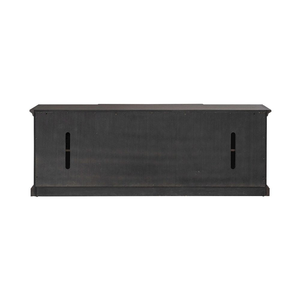 Paradise Valley 78 Inch Entertainment Console for Living Room - Saddle Brown