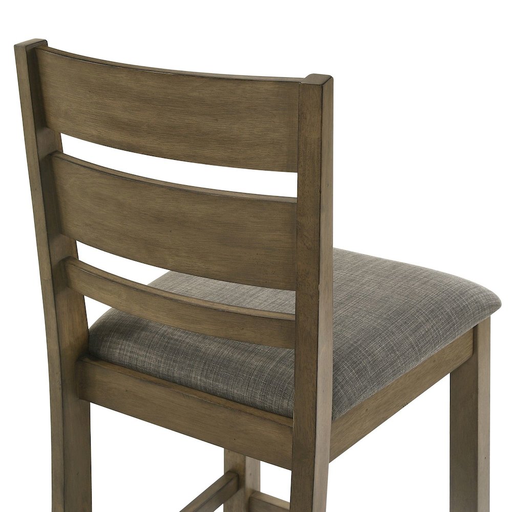 Slat Back Upholstered Dining Chair - Counter Height - Set of 2 - Sandstone