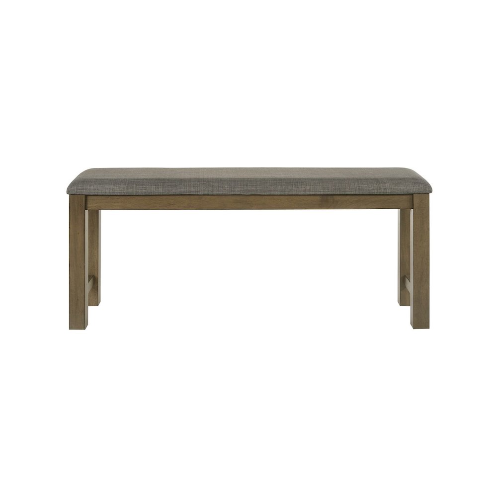 6 Piece Trestle Leaf Table Dining Room Set with 4 Side Chairs, Bench - Sandstone