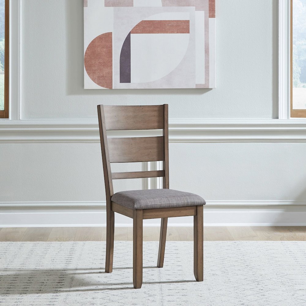 6 Pc Trestle Leaf Table Dining Room Set with 4 Side Chairs, Upholstered Bench