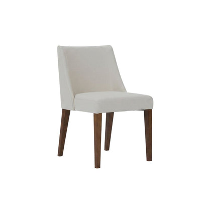 Polyester-Upholstered Accent Chairs with Walnut Veneer Frame, Brown, Set of 2