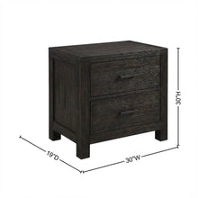 Brown Night Stand with European Traditional Design and Metal Accents