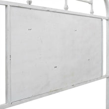 Queen Distressed Metal Headboard with Vintage Design and Durable Metal Tubing