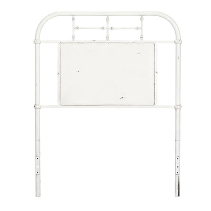Distressed Metal Twin Headboard Vintage Style Metal Tube Frame