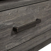 Contemporary Driftwood Gray TV Console in Solid and Manufactured Wood