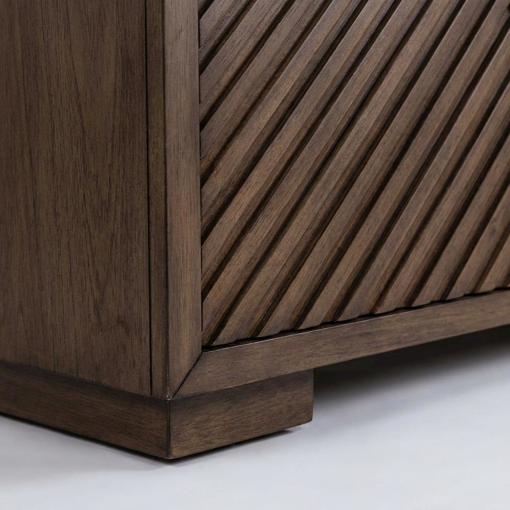 Urban Bronze TV Console in Poplar Solids & Walnut Veneers