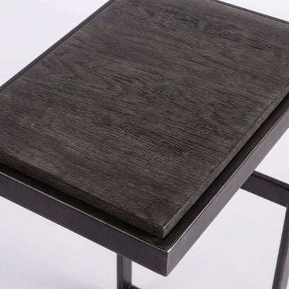 Gray Laptop Table with Solid and Manufactured Wood for Contemporary Workspaces