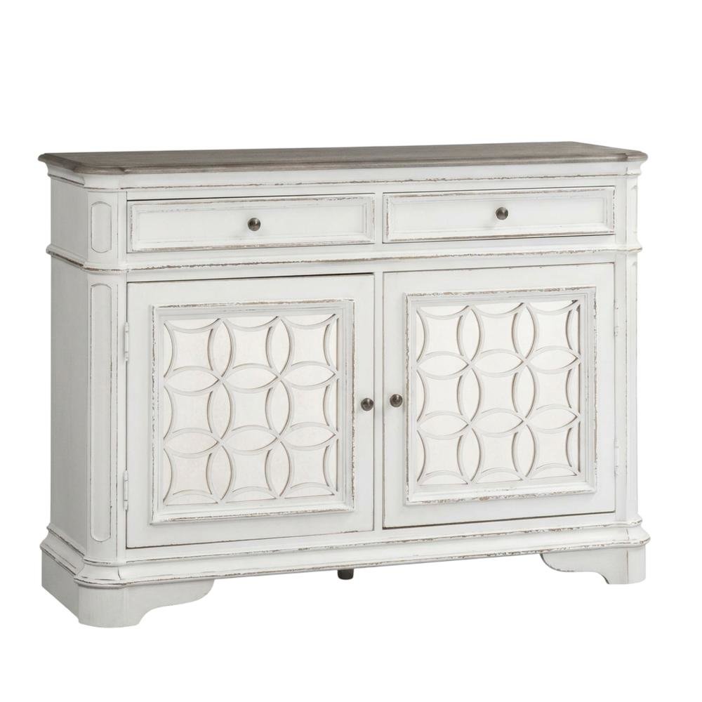 Solid Wood Buffet Cabinet with Storage, Sideboard for Dining Room, White