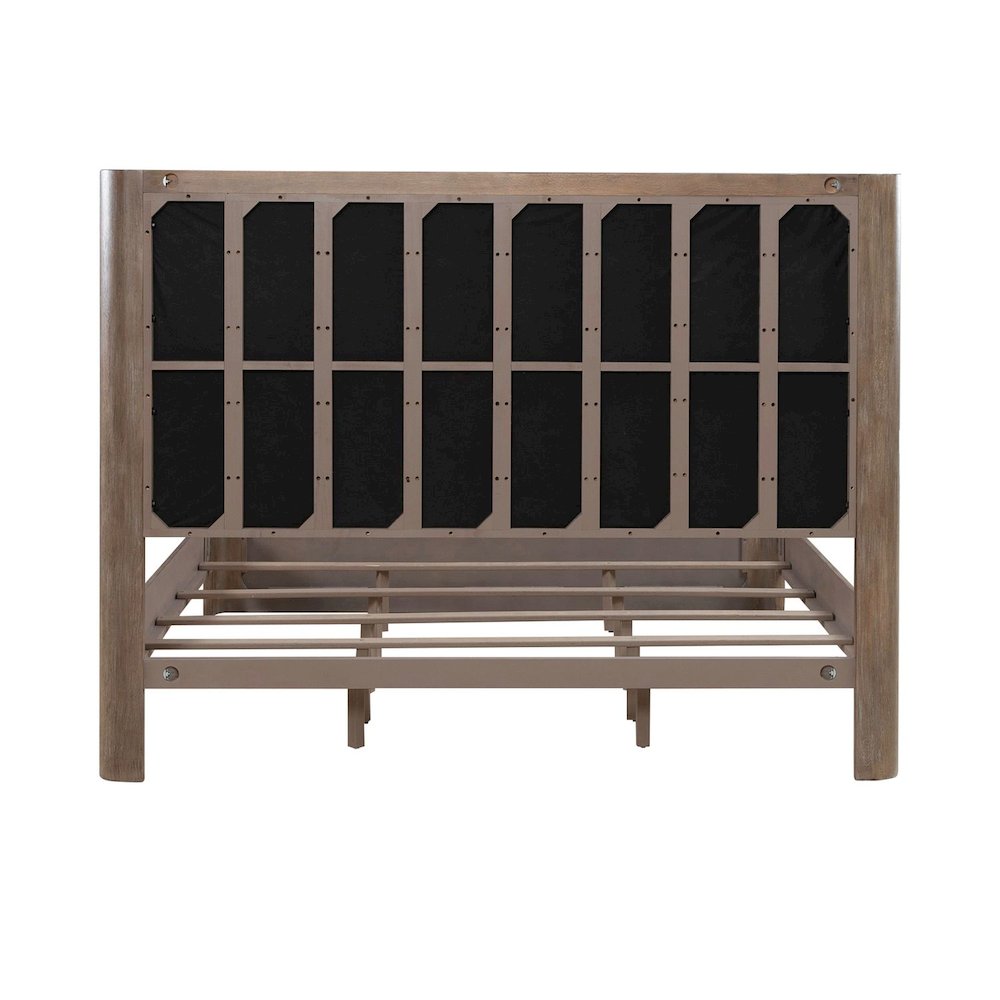 South Bend Queen Upholstered Shelter Bed Contemporary  - Burnished Clay