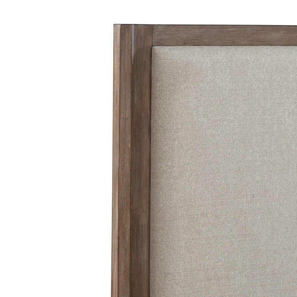South Bend Queen Upholstered Shelter Bed Contemporary  - Burnished Clay