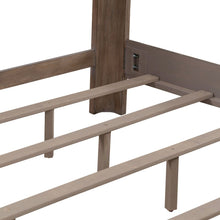 South Bend Queen Upholstered Shelter Bed Contemporary  - Burnished Clay