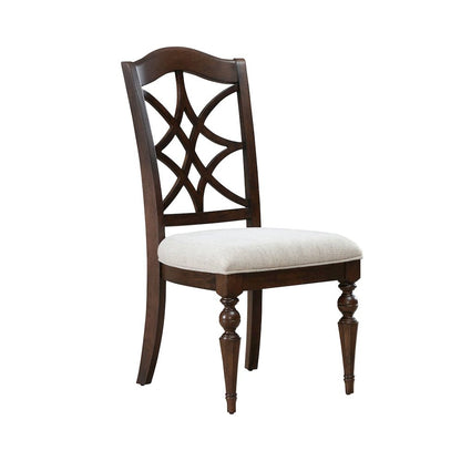 Arden Road 7 Piece Dining Trestle Table Set - 6 Splat Back Side Chairs