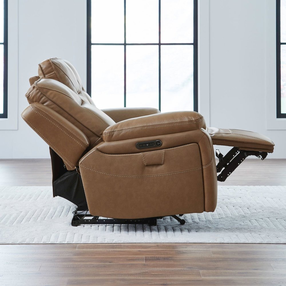 Power Recline Sofa, Loveseat & Recliner - York Butternut Leather