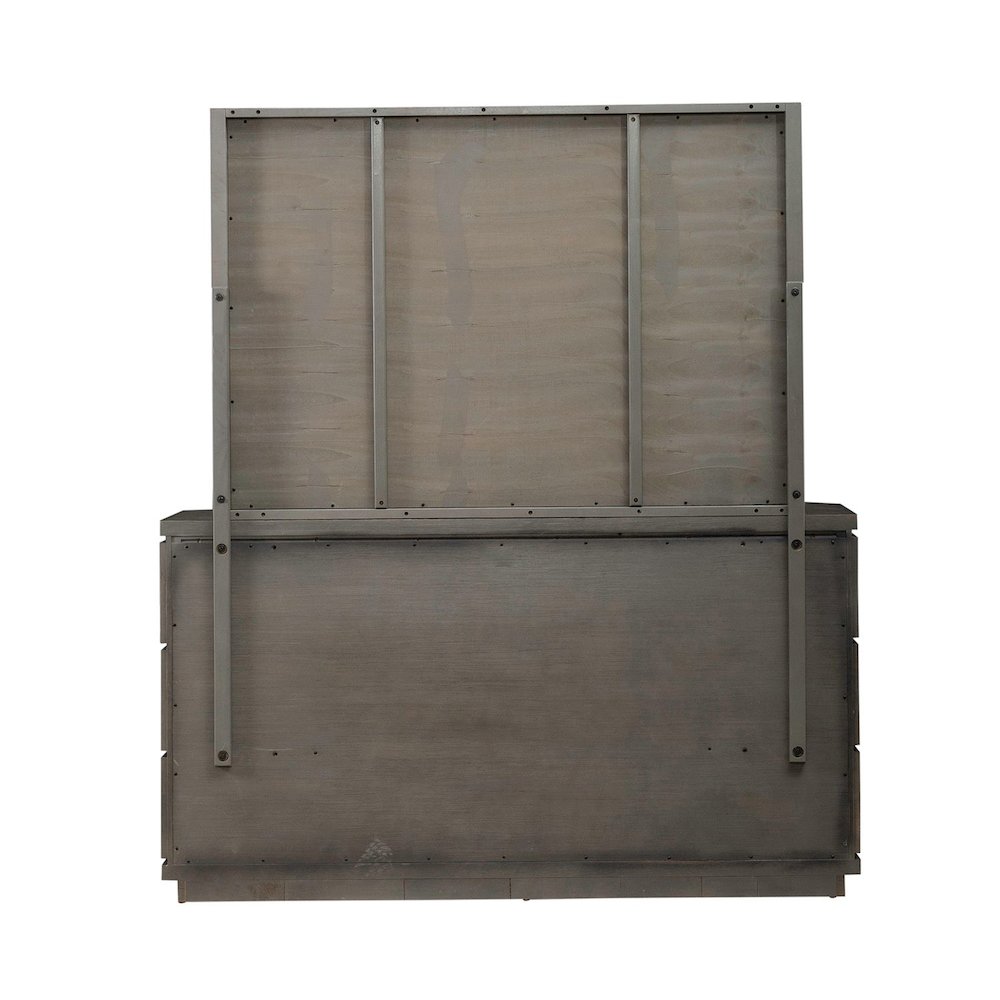 King Panel Bed with LED Touch Light, Dresser & Mirror  - Satin Espresso