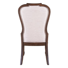 5 Piece Trestle Table Set with 4 Upholstered Chairs - Chateau Brown