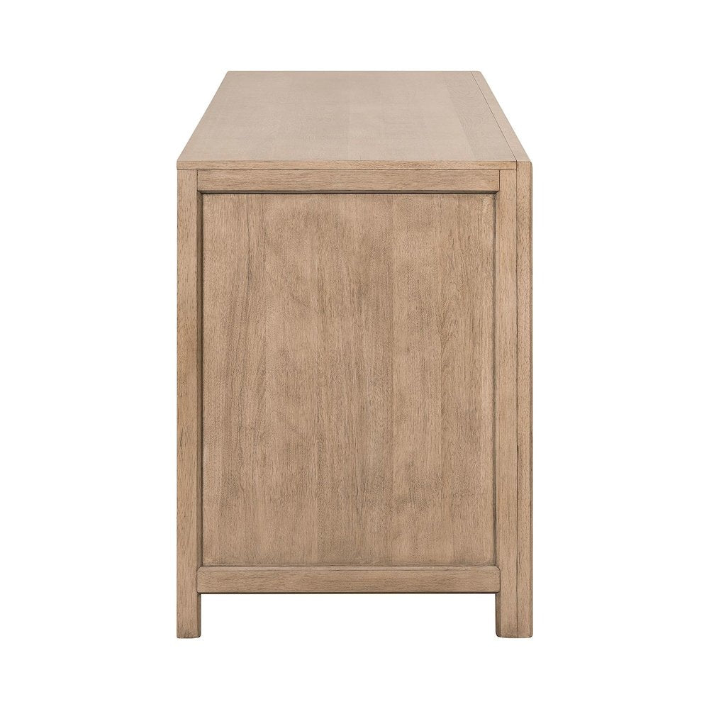 5 Pc Executive Set - Desk, Credenza, 2 Bookcases Storage - Barley Buff