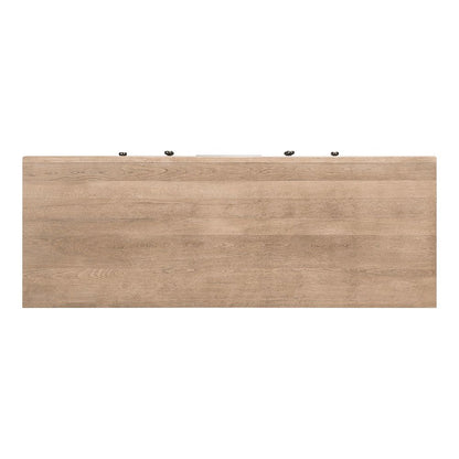 5 Pc Executive Set - Desk, Credenza, 2 Bookcases Storage - Barley Buff