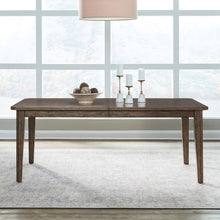 7 Piece Rectangular Dining Room Table with 6 Chairs Set  - Amber Brown