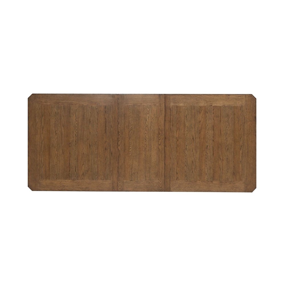 7 Piece Rectangular Dining Room Table with 6 Chairs Set  - Amber Brown