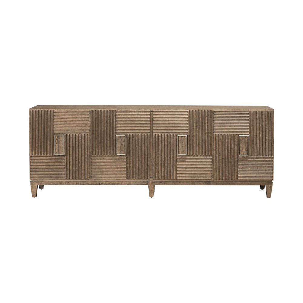 Serenity 82 Inch Accent TV Console for Living Room  - Burnished Beige