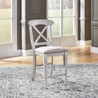 Upholstered X Back Counter Chair (RTA)